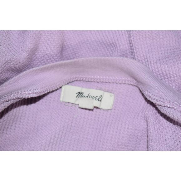 Madewell Thermal Purple Crew Neck Long Sleeve Shirt - L - Picture 3 of 3